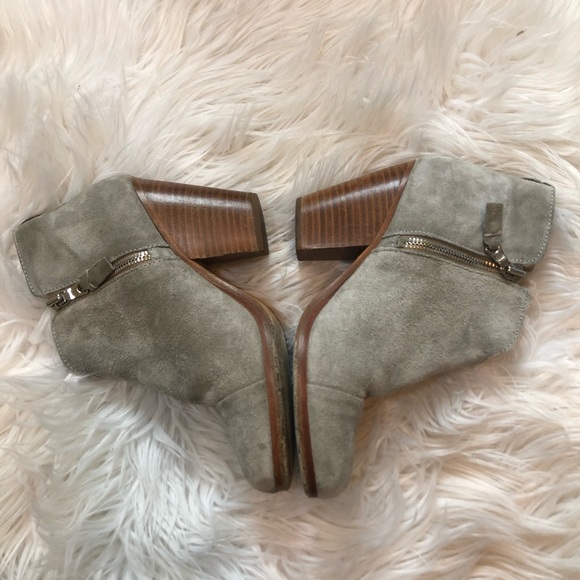 Rag & Bone Margot Grey Suede Zipper Bootie Sz 35 - Picture 3 of 10
